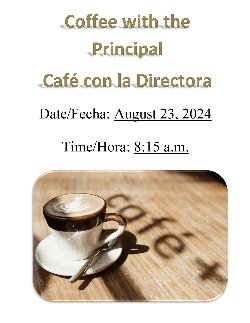 Coffee with the principal